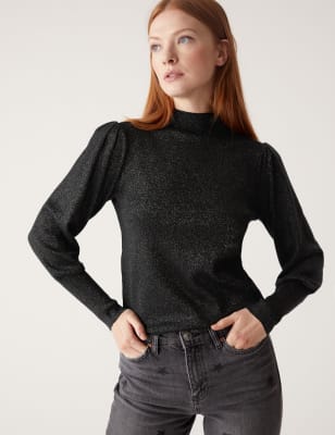 ladies funnel neck jumpers