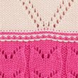 Cotton Rich Striped Pointelle Knitted Vest - lightpinkmix