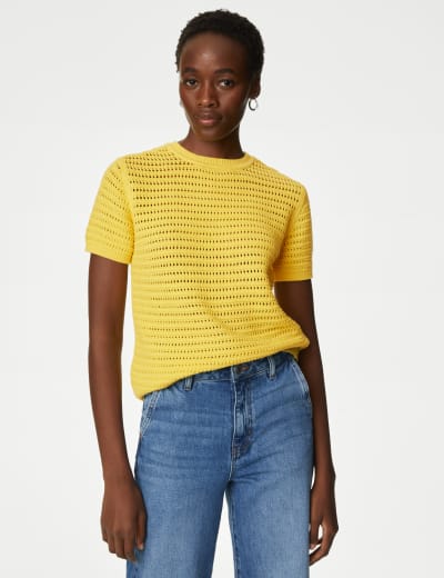 Marks and spencer ladies crew neck jumpers discount