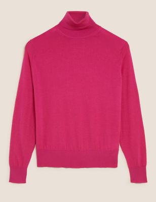 Marks & Spencer Turtleneck Sweater pink flecked casual look Fashion Sweaters Turtleneck Sweaters 