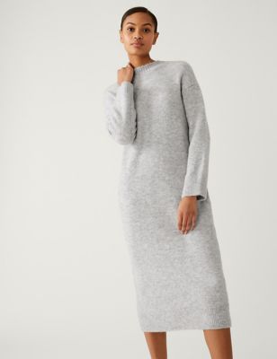 Knitted Funnel Neck Dress