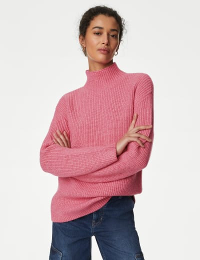 Cashmilon Curved Hem Relaxed Fit Jumper M S Collection M S