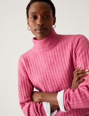 half zip funnel neck jumper