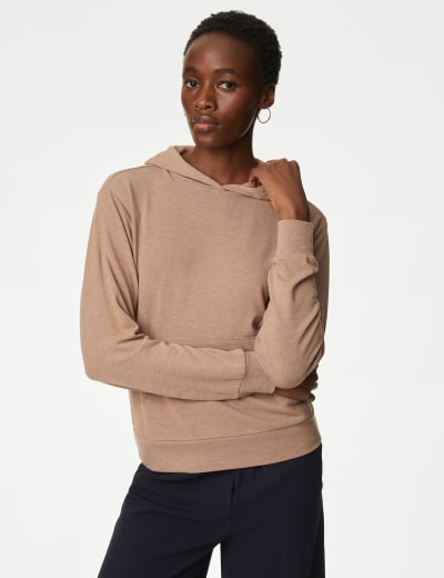 Lightweight knitted hoodie cheap