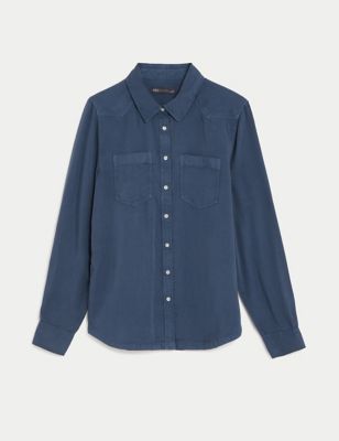 Pure Tencel™ Tea Dyed Collared Shirt