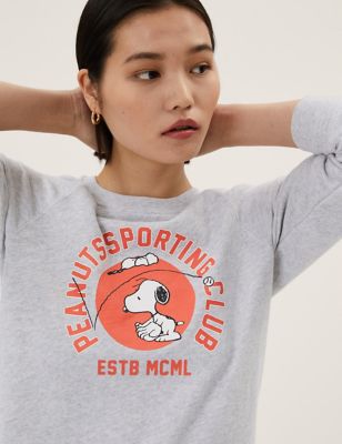 Pure Cotton Snoopy™ Crew Neck Sweatshirt