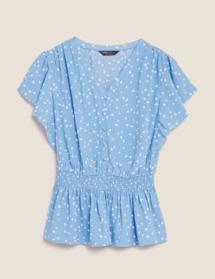 m and s short sleeve blouses