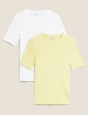 m&s cotton t shirts