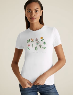 ladies white t shirts at m&s