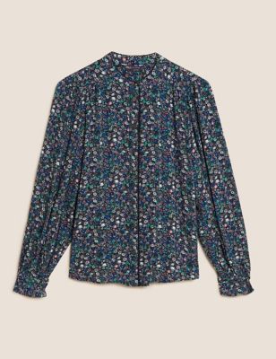 Ditsy Floral Puff Sleeve Blouse