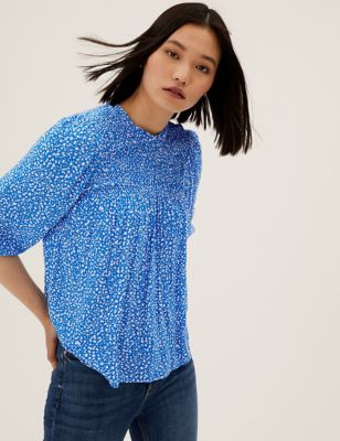 M&S Blue Soft Long Sleeve Top 18/20/22 RRP £17.50