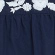 Pure Cotton Embroidered Regular Fit Vest Top - navy