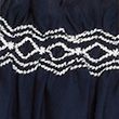 Pure Cotton Embroidered Off the Shoulder Blouse - navy