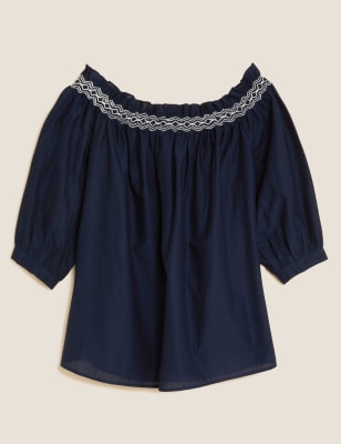 navy blue dressy tops