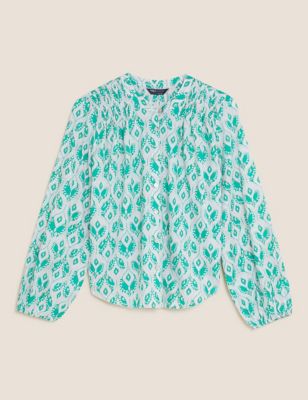 Pure Cotton Printed Regular Fit Blouse