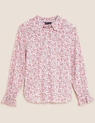 Pure Cotton Floral Regular Fit Shirt