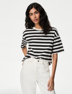 striped boxy t shirt