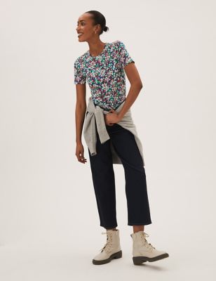 Cotton Rich Printed Fitted T-Shirt