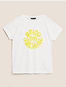Льняная футболка с надписью Bring On Sunshine