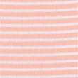 Cotton Rich Striped Ribbed Henley Short Sleeve Top - peachmix