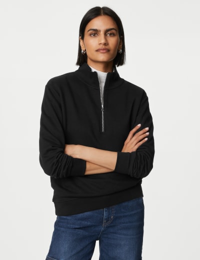 M&s half zip best sale jumper