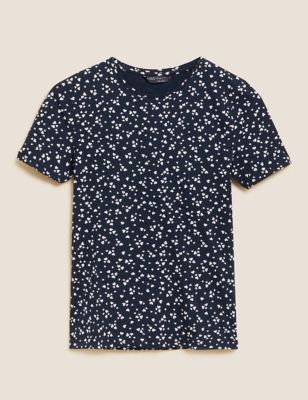 Cotton Rich Printed fitted T-Shirt