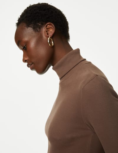 Marks and spencer roll neck top sales