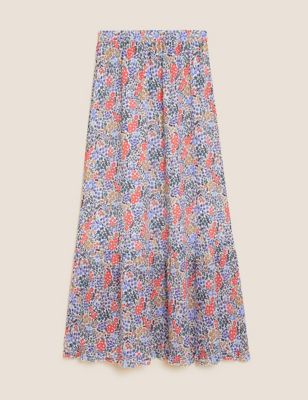 Ditsy Floral Maxi Tiered Skirt