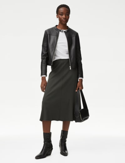 Black pleated midi new arrivals skirt marks and spencer