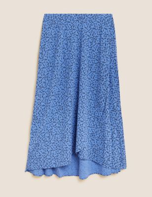 Ditsy Floral Midi Wrap Skirt