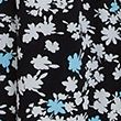 Floral V-Neck Shirred Midi Waisted Dress - blackmix