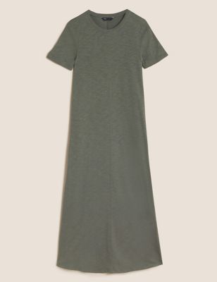 Jersey Round Neck Midaxi T-Shirt Dress