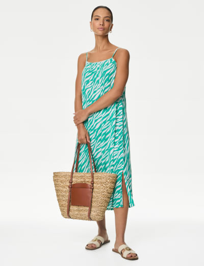 Printed Mini Swing Beach Dress M S Collection M S