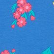 Jersey Floral V-Neck Midi Tea Dress - bluemix
