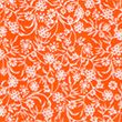 Floral V-Neck Midi Tiered Dress - orangemix