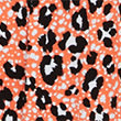 Animal Print Midi Smock Dress - orangemix