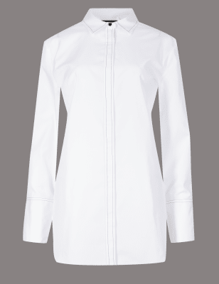 Рубашка из 100% хлопка с длинным рукавом