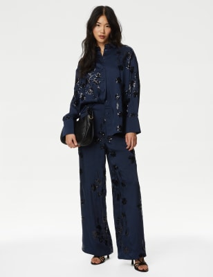 Sequin Embellished Collared Shirt 3 of 2