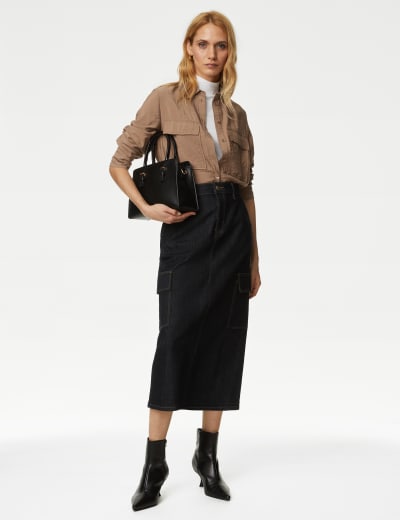 Black pencil outlet skirt m&s