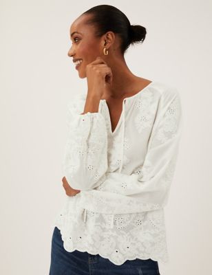Women's UK PLUS Size 10-26 Tunic  Lace Top white 
