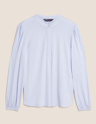 M&S Blue Soft Long Sleeve Top 18/20/22 RRP £17.50