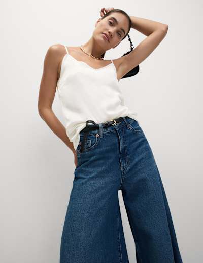 Ladies satin camisole tops shop