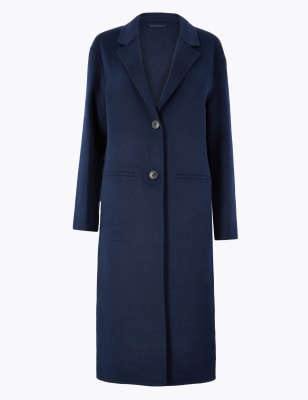 Однобортное длинное  пальто