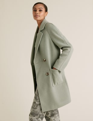 marks and spencer green coats