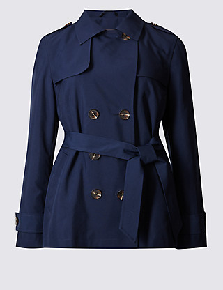 Belted Trench with Stormwear Navy