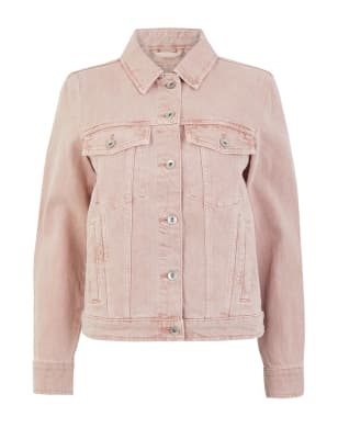 marks and spencer white denim jacket