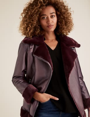 marks and spencer ladies biker jacket