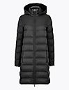 Пуховое пальто с капюшоном и технологией Stormwear™