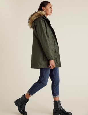 marks and spencer green coats