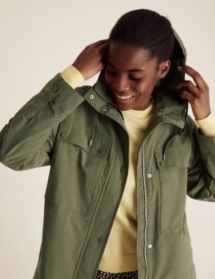 marks and spencer green coat